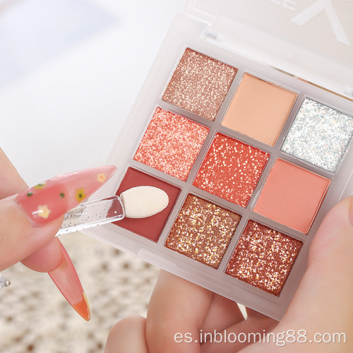 Paleta de sombras de ojos colorida etiqueta privada de alta calidad